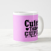 Niedlicher als Cupid Jumbo-Tasse (Vorderseite Rechts)