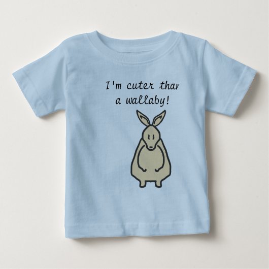 Niedlicher als ein Wallabyentwurf Baby T-shirt (Vorderseite)