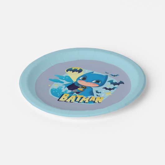 Niedlicher als Niedlich Batman Pappteller (Schrägansicht)