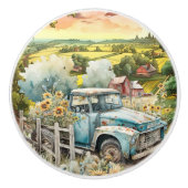 niedlicher Altlastwagen Keramikknauf (Vorderseite)