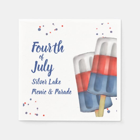 Niedlicher Amerikanische Unabhängigkeitstag Serviette (Vorderseite)