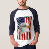 Niedlicher amerikanischer Adler, USA-Flagge, Patri T-Shirt (Vorderseite)