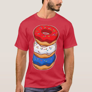 Niedlicher amerikanischer Donut Konditor Lover Bac T-Shirt