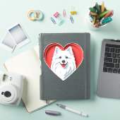 Niedlicher amerikanischer Eskimo Dog Lover Welpe K Aufkleber (iPad Hülle)