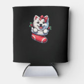 Niedlicher amerikanischer Eskimo Weihnachts-Strump Dosenkühler (Vorderseite)