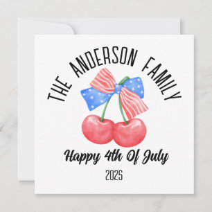 Niedlicher amerikanischer Flaggenbow Personalisier Einladung