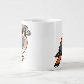 Niedlicher amerikanischer Kestrel Jumbo-Tasse (Vorderseite)