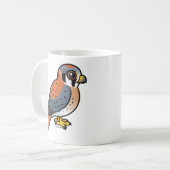 Niedlicher amerikanischer Kestrel Kaffeetasse (Vorderseite Links)