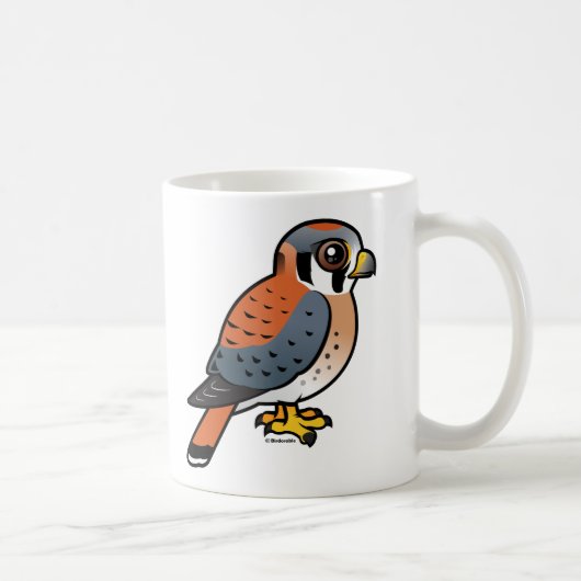 Niedlicher amerikanischer Kestrel Kaffeetasse (Rechts)