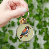 Niedlicher amerikanischer Kestrel Schlüsselanhänger (Hand)