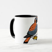 Niedlicher amerikanischer Kestrel Tasse (Vorderseite Links)