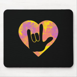 Niedlicher amerikanischer Sign Language-Prix Mousepad