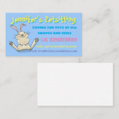 Niedlicher amüsanter Kaninchenservice Visitenkarte (Vorne/Hinten)