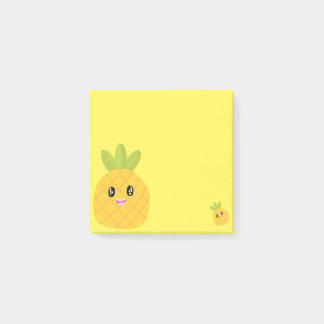 Niedlicher Ananas-Gelbkawaii Post-it Klebezettel