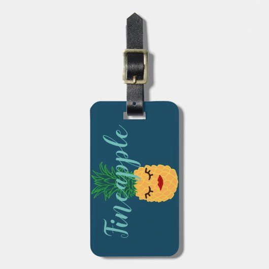 Niedlicher Ananas Gepäckanhänger (Vorderseite vertikal)