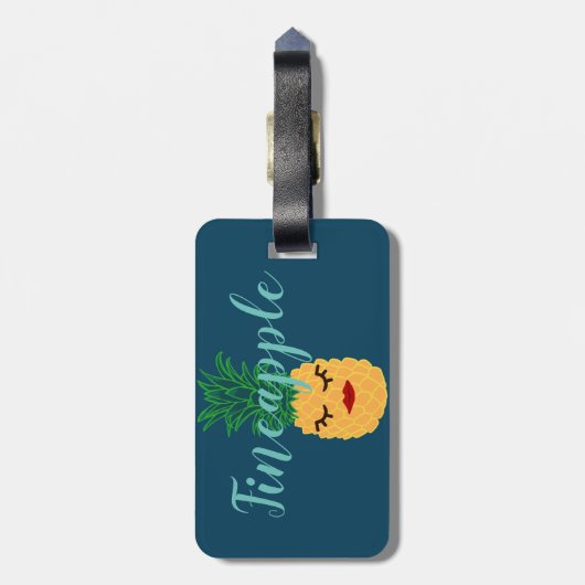 Niedlicher Ananas Gepäckanhänger (Rückseite vertikal)