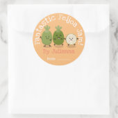 Niedlicher Ananas guava feijoa marmelade Cartoon Runder Aufkleber (Tasche)