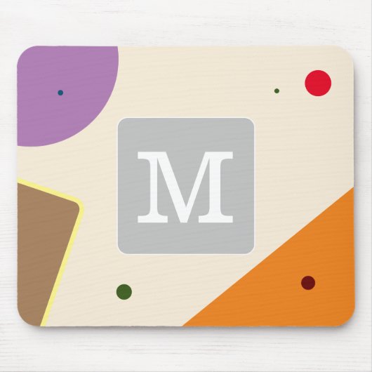 Niedlicher Anfangsfarbblock Multicolor Rosa Lila Mousepad (Vorne)