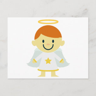 Niedlicher Angel Boy mit Halo Postkarte