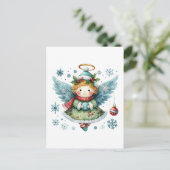 Niedlicher Angel Folk Art Style Postkarte (Stehend Vorderseite)