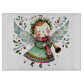 Niedlicher Angel Folk Art Style Schneidebrett (Vorderseite)
