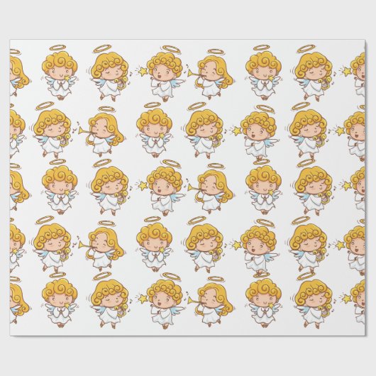 Niedlicher Angel Geschenkpapier (Flach)