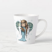 Niedlicher Angel mit Fauna in Schneeflocken Weihna Milchtasse (Rechts)