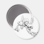 Niedlicher Angel mit Herz Magnet (Vorderseite/Rückseite)