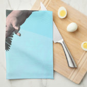 Niedlicher Angel Pig im Himmel Geschirrtuch (Viertel Falte)