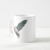 Niedlicher Angel Pig im Himmel Kaffeetasse (Vorderseite Links)