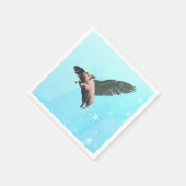 Niedlicher Angel Pig im Himmel Serviette (Ecke)