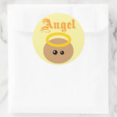 Niedlicher Angel Runder Aufkleber (Tasche)