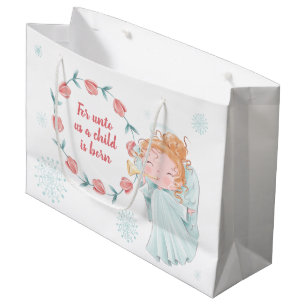 Niedlicher Angel Weihnachten Große Geschenktüte