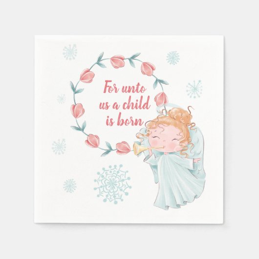 Niedlicher Angel Weihnachten Serviette (Vorderseite)