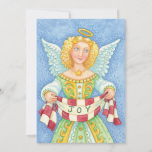 Niedlicher Angelic Christmas Engel mit Joy-Einladu Einladung