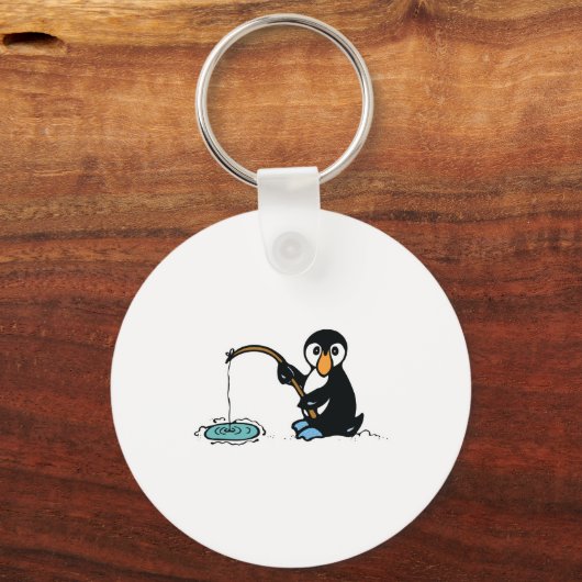 niedlicher Angelpinguin Schlüsselanhänger (Vorderseite)