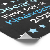 Niedlicher Angesagt School Boy Erster Schultag Cha Poster (Ecke)