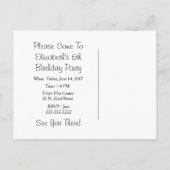 Niedlicher Angesagter Bunny mit Brille Einladung z (Rückseite)