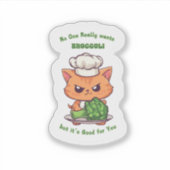 Niedlicher Angry Cat Sticker Funny Kawaii Cat Food (Vorderseite)