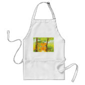 Niedlicher Angry Tiger Cartoon in Dschungel Schürze (Vorne)