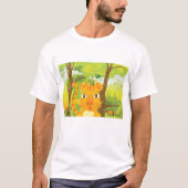 Niedlicher Angry Tiger Cartoon in Dschungel T-Shirt (Vorderseite)