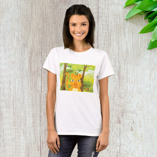 Niedlicher Angry Tiger Cartoon in Dschungel T-Shirt