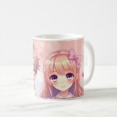 Niedlicher Anime Boy and Girl Kaffeetasse (VorderseiteRechts)