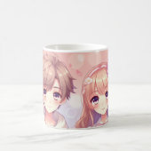 Niedlicher Anime Boy and Girl Kaffeetasse (Mittel)