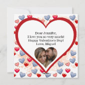 Niedlicher Anime Couple Personalisiert Valentinsta Feiertagskarte (Rückseite)