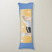 Niedlicher Anime Daydreaming Charakter Kissen (Vorderseite Vertikal)