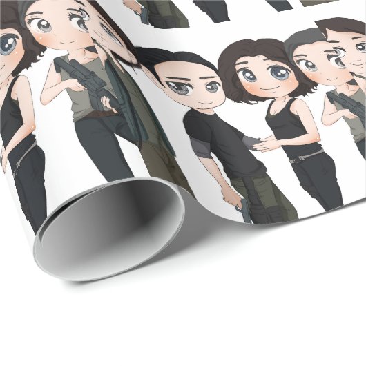 niedlicher Anime Geschenkpapier (Rolleneckpunkt)