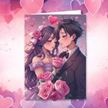 Niedlicher Anime-Personalisierter Valentinstag