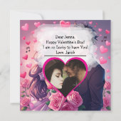 Niedlicher Anime-Personalisierter Valentinstag Karte (Rückseite)