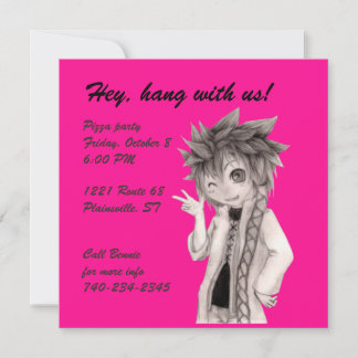 Niedlicher Anime-Typ, Original Zeichnend Einladung